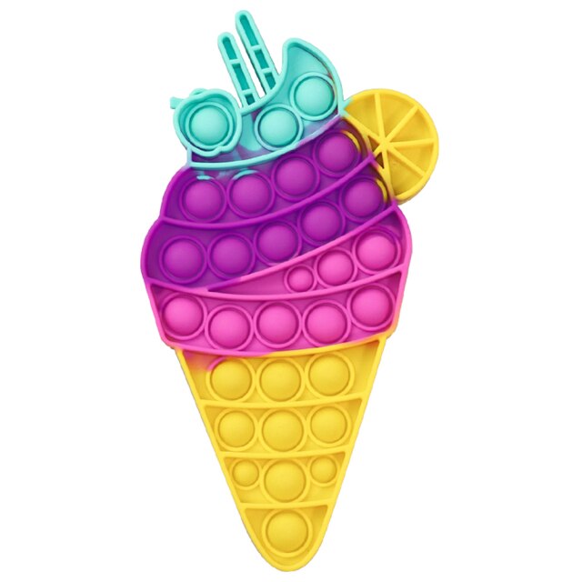 Push Bubble Fidget Toys Autism Special Needs Stress Reliever Helps Relieve Stress and Increase Focus Soft Squeeze Kid Toy New