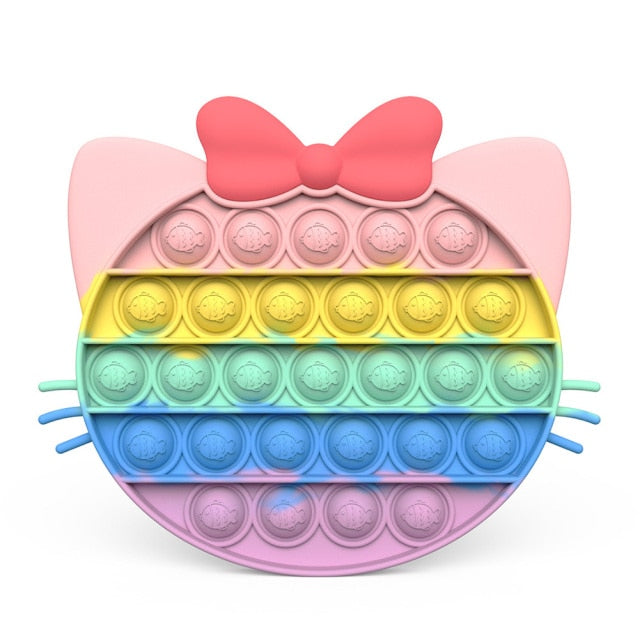 Push  Bubble Fidget Sensory Toy Antistress Push Bubble  Fidget Toy Brain Train Stress Relief for Autism Squeeze Toys