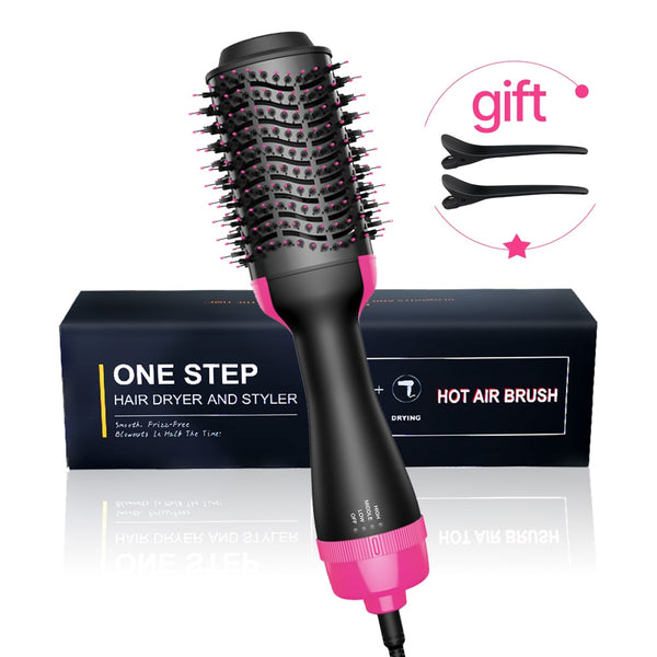 One Step Hair Dryer and Volumizer 1000W Rotating Hot Air Brush Professional Blow Dryer Comb Brush Electric Ion Blow Dryer Brush
