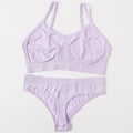 2Pcs Bra Set Lingerie Sexy Seamless Underwear Set Women Push Up Bra Panties High Waist Thong Female Brassiere Comfort Bralette