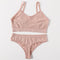2Pcs Bra Set Lingerie Sexy Seamless Underwear Set Women Push Up Bra Panties High Waist Thong Female Brassiere Comfort Bralette