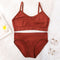 2Pcs Bra Set Lingerie Sexy Seamless Underwear Set Women Push Up Bra Panties High Waist Thong Female Brassiere Comfort Bralette