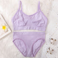 2Pcs Bra Set Lingerie Sexy Seamless Underwear Set Women Push Up Bra Panties High Waist Thong Female Brassiere Comfort Bralette