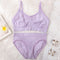 2Pcs Bra Set Lingerie Sexy Seamless Underwear Set Women Push Up Bra Panties High Waist Thong Female Brassiere Comfort Bralette