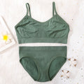 2Pcs Bra Set Lingerie Sexy Seamless Underwear Set Women Push Up Bra Panties High Waist Thong Female Brassiere Comfort Bralette