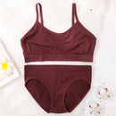 2Pcs Bra Set Lingerie Sexy Seamless Underwear Set Women Push Up Bra Panties High Waist Thong Female Brassiere Comfort Bralette