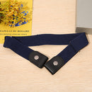 Buckle-Free Belt Dress Ladies Slim Sports Trend Jeans Women's Punk Style Comfortable Elastic New Waist Pants Stretch Elastic