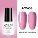 ROSALIND Gel Nail Polish of 7ml Purple Series Semi Permanent Gel Varnishes For Nail Art Need Base And Top Soak Off LED/UV Lamp