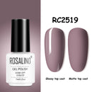 ROSALIND Gel Nail Polish of 7ml Purple Series Semi Permanent Gel Varnishes For Nail Art Need Base And Top Soak Off LED/UV Lamp