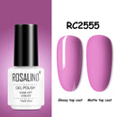 ROSALIND Gel Nail Polish of 7ml Purple Series Semi Permanent Gel Varnishes For Nail Art Need Base And Top Soak Off LED/UV Lamp