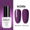 ROSALIND Gel Nail Polish of 7ml Purple Series Semi Permanent Gel Varnishes For Nail Art Need Base And Top Soak Off LED/UV Lamp