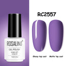 ROSALIND Gel Nail Polish of 7ml Purple Series Semi Permanent Gel Varnishes For Nail Art Need Base And Top Soak Off LED/UV Lamp