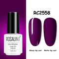 ROSALIND Gel Nail Polish of 7ml Purple Series Semi Permanent Gel Varnishes For Nail Art Need Base And Top Soak Off LED/UV Lamp