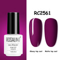 ROSALIND Gel Nail Polish of 7ml Purple Series Semi Permanent Gel Varnishes For Nail Art Need Base And Top Soak Off LED/UV Lamp