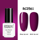 ROSALIND Gel Nail Polish of 7ml Purple Series Semi Permanent Gel Varnishes For Nail Art Need Base And Top Soak Off LED/UV Lamp