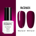 ROSALIND Gel Nail Polish of 7ml Purple Series Semi Permanent Gel Varnishes For Nail Art Need Base And Top Soak Off LED/UV Lamp