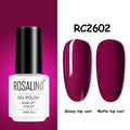 ROSALIND Gel Nail Polish of 7ml Purple Series Semi Permanent Gel Varnishes For Nail Art Need Base And Top Soak Off LED/UV Lamp