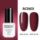 ROSALIND Gel Nail Polish of 7ml Purple Series Semi Permanent Gel Varnishes For Nail Art Need Base And Top Soak Off LED/UV Lamp