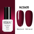 ROSALIND Gel Nail Polish of 7ml Purple Series Semi Permanent Gel Varnishes For Nail Art Need Base And Top Soak Off LED/UV Lamp