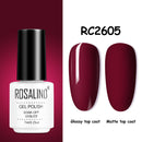 ROSALIND Gel Nail Polish of 7ml Purple Series Semi Permanent Gel Varnishes For Nail Art Need Base And Top Soak Off LED/UV Lamp