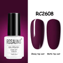 ROSALIND Gel Nail Polish of 7ml Purple Series Semi Permanent Gel Varnishes For Nail Art Need Base And Top Soak Off LED/UV Lamp