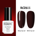 ROSALIND Gel Nail Polish of 7ml Purple Series Semi Permanent Gel Varnishes For Nail Art Need Base And Top Soak Off LED/UV Lamp