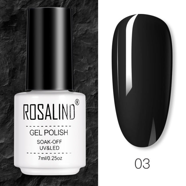 ROSALIND Gel Nail Polish of 7ml Purple Series Semi Permanent Gel Varnishes For Nail Art Need Base And Top Soak Off LED/UV Lamp