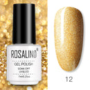 ROSALIND Gel Nail Polish of 7ml Purple Series Semi Permanent Gel Varnishes For Nail Art Need Base And Top Soak Off LED/UV Lamp