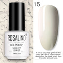 ROSALIND Gel Nail Polish of 7ml Purple Series Semi Permanent Gel Varnishes For Nail Art Need Base And Top Soak Off LED/UV Lamp