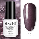 ROSALIND Gel Nail Polish of 7ml Purple Series Semi Permanent Gel Varnishes For Nail Art Need Base And Top Soak Off LED/UV Lamp