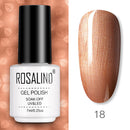 ROSALIND Gel Nail Polish of 7ml Purple Series Semi Permanent Gel Varnishes For Nail Art Need Base And Top Soak Off LED/UV Lamp