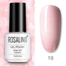 ROSALIND Gel Nail Polish of 7ml Purple Series Semi Permanent Gel Varnishes For Nail Art Need Base And Top Soak Off LED/UV Lamp