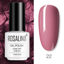 ROSALIND Gel Nail Polish of 7ml Purple Series Semi Permanent Gel Varnishes For Nail Art Need Base And Top Soak Off LED/UV Lamp