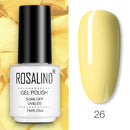 ROSALIND Gel Nail Polish of 7ml Purple Series Semi Permanent Gel Varnishes For Nail Art Need Base And Top Soak Off LED/UV Lamp