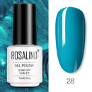 ROSALIND Gel Nail Polish of 7ml Purple Series Semi Permanent Gel Varnishes For Nail Art Need Base And Top Soak Off LED/UV Lamp