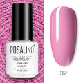 ROSALIND Gel Nail Polish of 7ml Purple Series Semi Permanent Gel Varnishes For Nail Art Need Base And Top Soak Off LED/UV Lamp