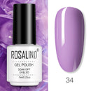 ROSALIND Gel Nail Polish of 7ml Purple Series Semi Permanent Gel Varnishes For Nail Art Need Base And Top Soak Off LED/UV Lamp