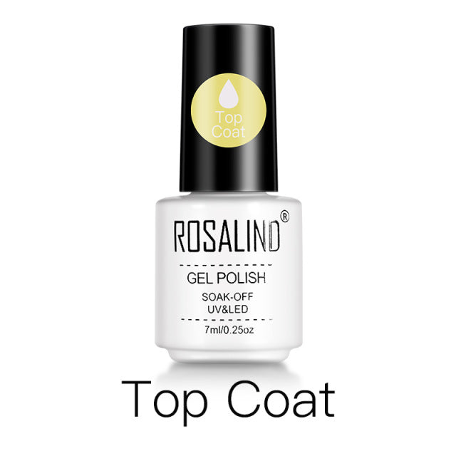 ROSALIND Gel Nail Polish of 7ml Purple Series Semi Permanent Gel Varnishes For Nail Art Need Base And Top Soak Off LED/UV Lamp