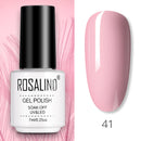 ROSALIND Gel Nail Polish of 7ml Purple Series Semi Permanent Gel Varnishes For Nail Art Need Base And Top Soak Off LED/UV Lamp