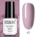 ROSALIND Gel Nail Polish of 7ml Purple Series Semi Permanent Gel Varnishes For Nail Art Need Base And Top Soak Off LED/UV Lamp