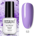 ROSALIND Gel Nail Polish of 7ml Purple Series Semi Permanent Gel Varnishes For Nail Art Need Base And Top Soak Off LED/UV Lamp
