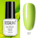 ROSALIND Gel Nail Polish of 7ml Purple Series Semi Permanent Gel Varnishes For Nail Art Need Base And Top Soak Off LED/UV Lamp