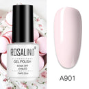 ROSALIND Gel Nail Polish of 7ml Purple Series Semi Permanent Gel Varnishes For Nail Art Need Base And Top Soak Off LED/UV Lamp