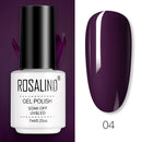 ROSALIND Gel Nail Polish of 7ml Purple Series Semi Permanent Gel Varnishes For Nail Art Need Base And Top Soak Off LED/UV Lamp