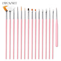 3pcs/Set Nail Art Line Painting Pen Slim 3D Tips Acrylic UV Gel Brushes Drawing Colorful Line Grid Design Nail Manicure Tools