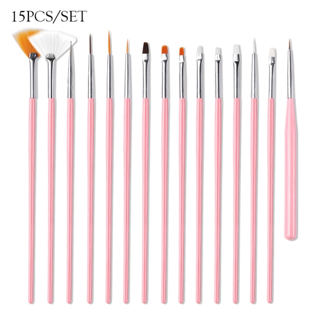 3pcs/Set Nail Art Line Painting Pen Slim 3D Tips Acrylic UV Gel Brushes Drawing Colorful Line Grid Design Nail Manicure Tools