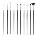 3pcs/Set Nail Art Line Painting Pen Slim 3D Tips Acrylic UV Gel Brushes Drawing Colorful Line Grid Design Nail Manicure Tools