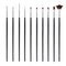 3pcs/Set Nail Art Line Painting Pen Slim 3D Tips Acrylic UV Gel Brushes Drawing Colorful Line Grid Design Nail Manicure Tools