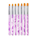 3pcs/Set Nail Art Line Painting Pen Slim 3D Tips Acrylic UV Gel Brushes Drawing Colorful Line Grid Design Nail Manicure Tools