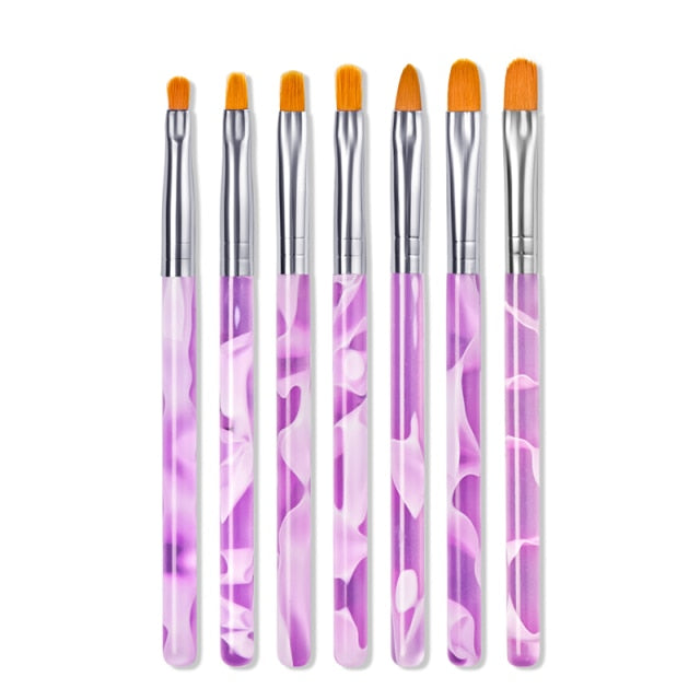 3pcs/Set Nail Art Line Painting Pen Slim 3D Tips Acrylic UV Gel Brushes Drawing Colorful Line Grid Design Nail Manicure Tools